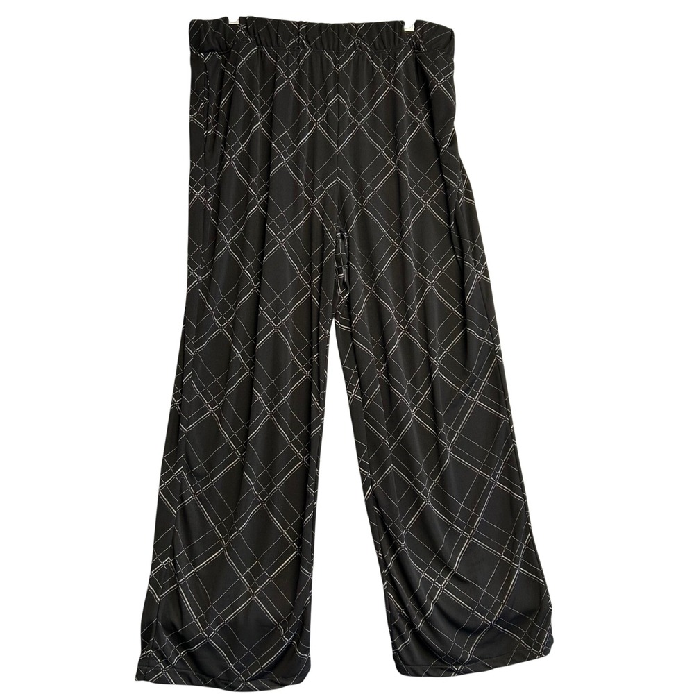 Mobwife Bold Luxury Glamour Luxe Alfani Womens Large Wide Leg Pull On Pants